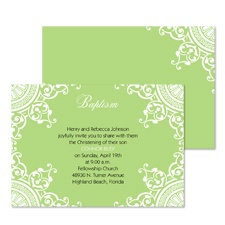 Bits of Lace Baptism Invitation - Spring