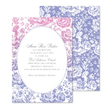 Rosy Ombre Baptism Invitation