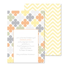 Mod Cross Baptism Invitation