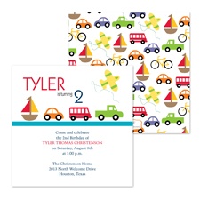 Moving Along Birthday Invitation
