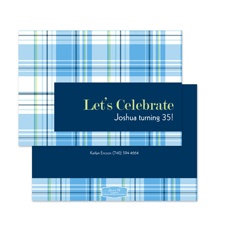 Plaid Tidings Birthday Invitation