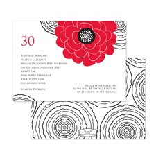 Pop Art Posy Birthday Invitation