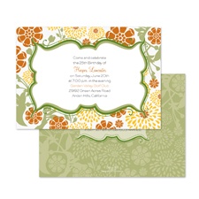 Deco Flowers Birthday Invitation