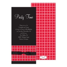 Hip Gridwork Birthday Invitation - Black