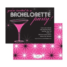 Swanky Stars Bachelorette Party Invitation