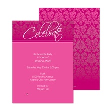 Ombre Damask Bachelorette Party Invitation