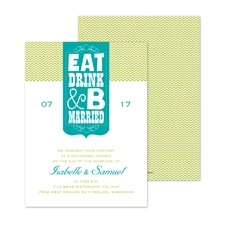 Eat Drink Be Married Rehearsal Dinner invitation