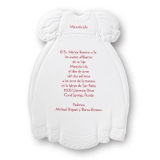 Christening Gown Baptism Invitation