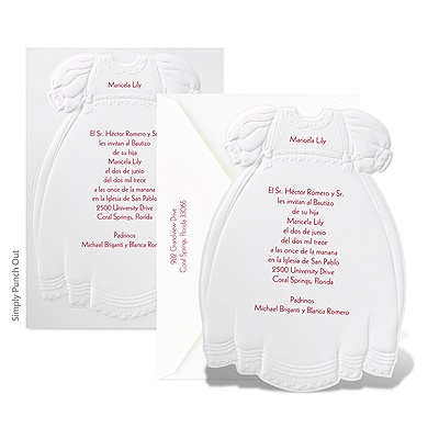 Christening Gown Baptism Invitation
