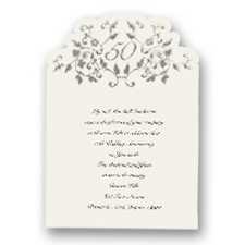 Lacy Vines 50th Anniversary Invitation