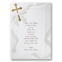 Gold Cross Baptism Invitation