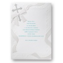 Silver Cross Baptism Invitation