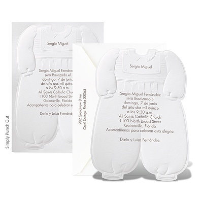 Christening Suit Baptism Invitation
