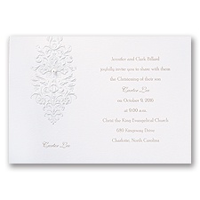 Beautiful Cross Baptism Invitation