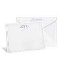 Embossed Modern Note Card - White