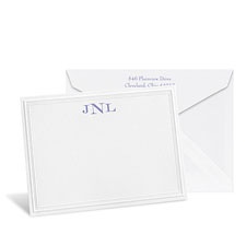 Embossed Modern White Note Card