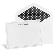 Embossed Modern White Note Card