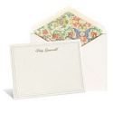 Embossed Modern Note Card - Ecru