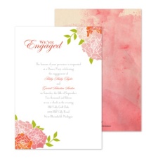 Watercolor Roses Engagement Party Invitation