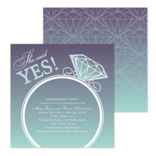 Yes to the Bling Engagement Party Invitation