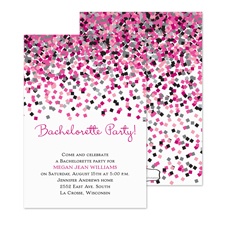 Sassy Confetti Bachelorette Party Invitation