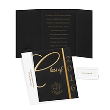Gold Flair Graduation Announcement