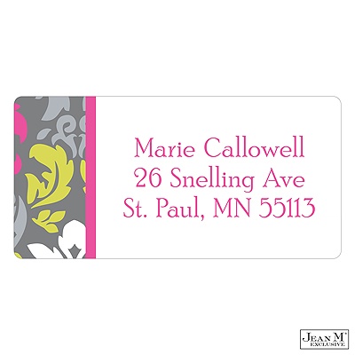 Retro Damask Address Label
