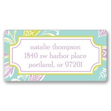 Nouveau Flowers Address Label