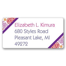 Pink Paisleys Graduation Address Label