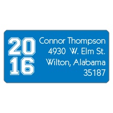 Super Stripe Graduation Address Label