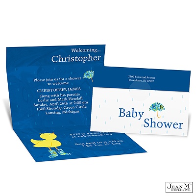 Duck Seal and Send Baby Shower Invitation