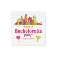 City Girl Bachelorette Ooh La Color Cocktail  Napkin