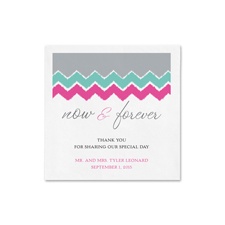Pastel Chevron Ooh La Color Cocktail  Napkin
