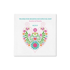 Floral Sweetheart Ooh La Color Cocktail Napkins