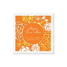 Rustic Flowers Ooh La Color Cocktail Napkins - Poppy