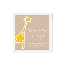 Baby Giraffe Ooh La Color Cocktail Napkins - Marigold