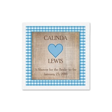 Love Gingham Ooh La Color Cocktail Napkins - Blue