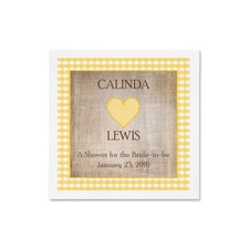 Love Gingham Ooh La Color Cocktail Napkins - Marigold