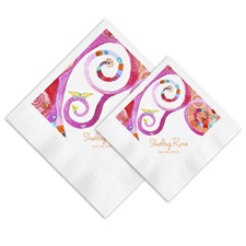 Mystical Symbols Ooh La Color Napkins - Pink