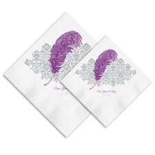 Feather Damask Ooh La Color Napkins