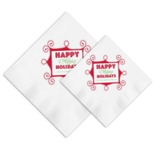 Happy Holidays Ooh La Color Napkins