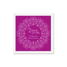 Snowflake Filigree Ooh La Color Cocktail Napkins