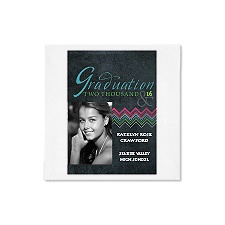Chalkboard Chevron Photo Ooh La Color Dinner Napkin