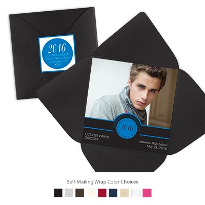 Celebrate Photo Graduation Announcement - Blue