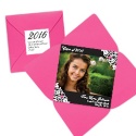 Darling Damask Photo Graduation Announcement