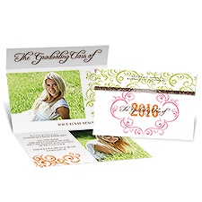 Sweet Scrolls Photo Seal and Send Graduation Announcement