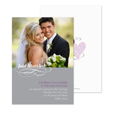 Modern Hearts Photo Marriage Announcement