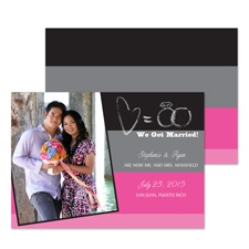 We Got Married Photo Marriage Announcement