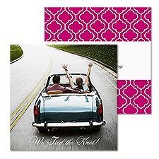 Geometric Crests Photo Marriage Announcement