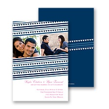 Tiny Hearts Photo Engagement Party Invitation - Midnight